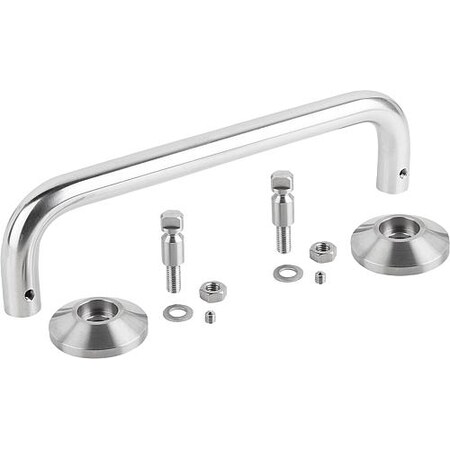 Kipp Pull Handles stainless steel, with cover plates, Style A K0215.2501